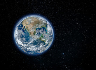 Planet Earth, North America view from space (Elements of this image furnished by NASA)