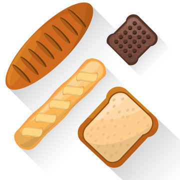 bread food product various image vector illustration eps 10