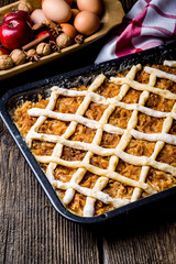 Phase baking apple cake from Grandma.