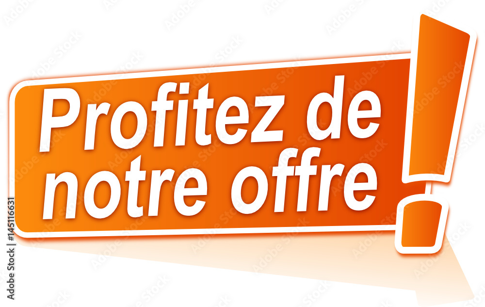 Wall mural profitez de notre offre sur étiquette orange