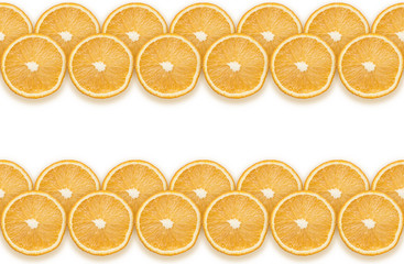 orange slices on white