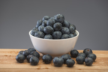 blue berry on wooden background
