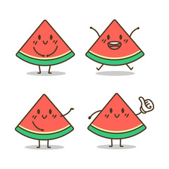 Cute watermelon character cartoon