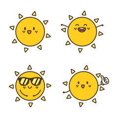 Cute Sun Character Cartoon