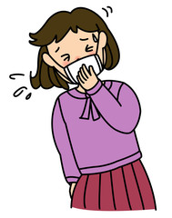 マスクをする女の子