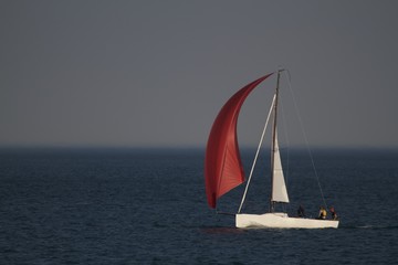 Fototapeta premium Sailing on Lake Michigan