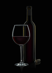 Bottle and glass of wine