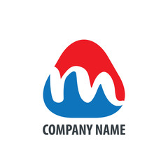 Initial Letter M Rounded Triangle 