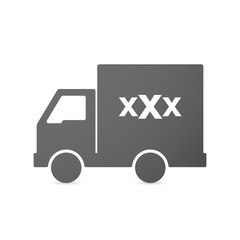 Isolated truck with  a XXX letter icon