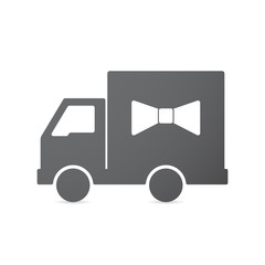 Isolated truck with  a neck tie icon