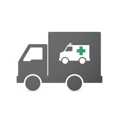 Isolated truck with  an ambulance icon