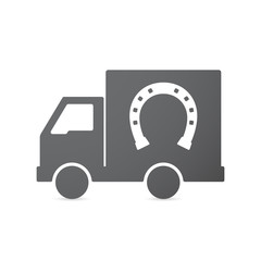 Isolated truck with  a horseshoe sign