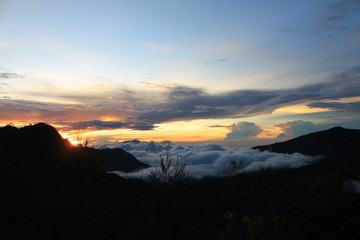 Sunrise from the point of view of Mount Bromo 