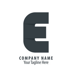 Letter E Icon Design Template Elements