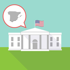 The White House with  the map of  Spain