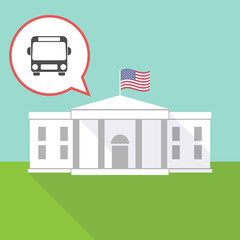 The White House with  a bus icon