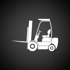 Warehouse forklift icon