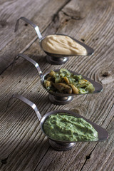 Different homemade sauce
