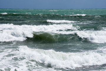 Storm on the Mediterranean coast in southern Spain