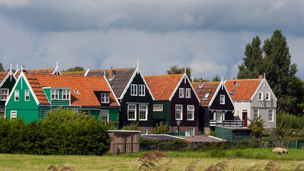 Fototapeta na wymiar Historic Marken village in The Netherlands