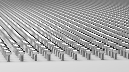 Obraz premium Ten thousands of Screws, 3d Rendering