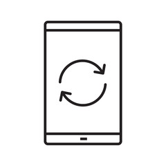 Smartphone reload button linear icon