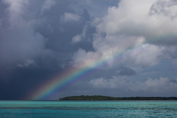 Rainbow and Tropical Lagoon