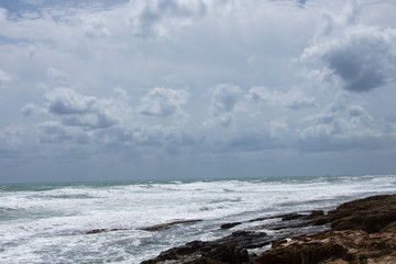 Storm on the Mediterranean coast in southern Spain