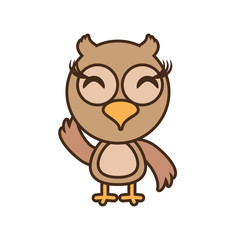 owl baby animal funny image vector illustration eps 10