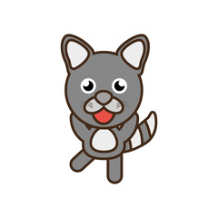 cute raccoon toy kawaii image vector illustration eps 10
