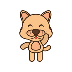 baby wolf animal funny image vector illustration eps 10
