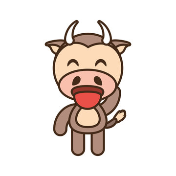 cow baby animal funny image vector illustration eps 10