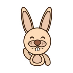 rabbit baby animal funny image vector illustration eps 10