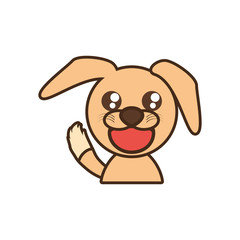 Obraz premium doggy baby animal kawaii design vector illustration eps 10