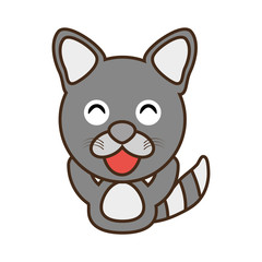 raccoon baby animal funny image vector illustration eps 10