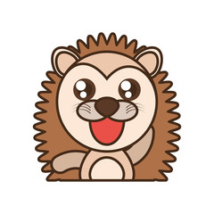 porcupine baby animal kawaii design vector illustration eps 10