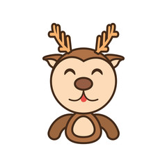reindeer baby animal funny image vector illustration eps 10