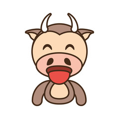 cow baby animal funny image vector illustration eps 10