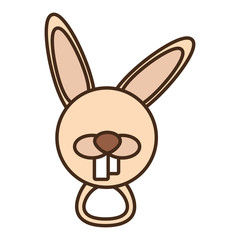 face rabbit cartoon animal vector illustration eps 10