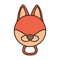 face fox cartoon animal vector illustration eps 10