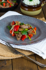 Beef stir fry