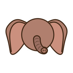 face elephant cartoon animal vector illustration eps 10