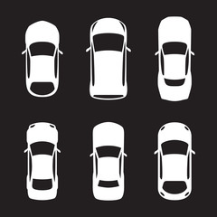 Car top icons set