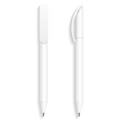 en, Pencil, Marker Set Of Corporate Identity And Branding Stationery Templates. Illustration Isolated On White Background. Mock Up Template Ready For Your Design. Vector