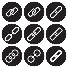 Chain icons set