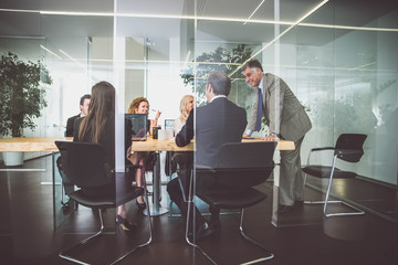 Businesspeople in a office