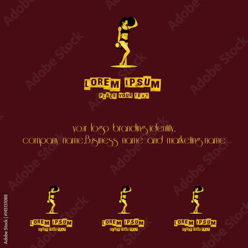 "woman fitness logo" Stock image and royalty-free vector files on Fotolia.com - Pic 145131088