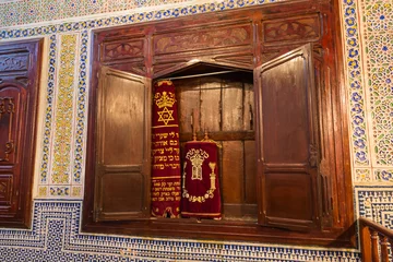 Fototapeten The Jewish Synagogue Ibn Danan in Fes Medina, Morocco © KajzrPhotography.com