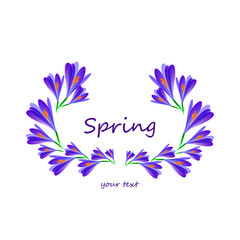 Spring card with crocuses
