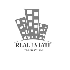 Real estate logo on the white background